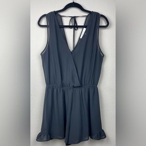 ASTR Black Chiffon Romper Size M